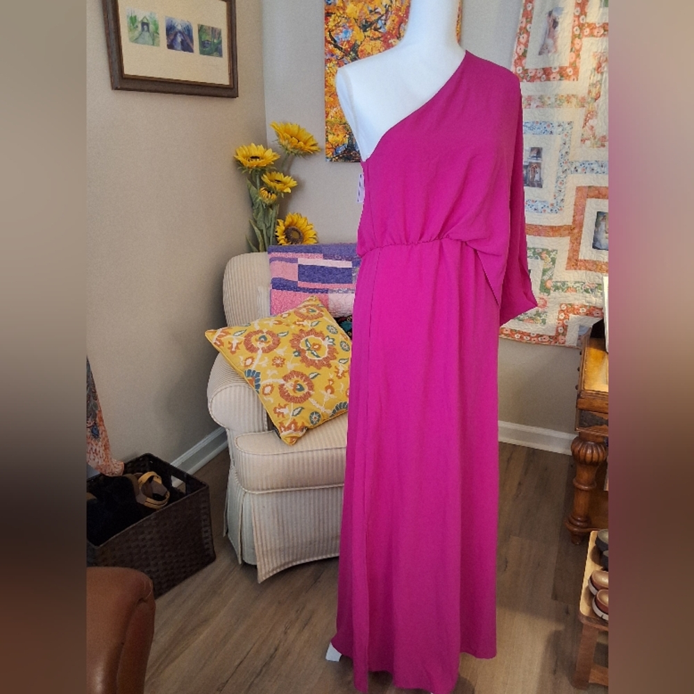 Premier Pink Asymmetrical Backless Cocktail Dress